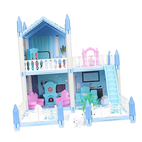 HANABASS 1 Juego Ensamblar un Modelo de Villa Juego de casa de muñecas casa de Juguete Equipo de casa de muñecas Equipo de Muestra Maqueta de casa en Miniatura casa Modelo Abdominales