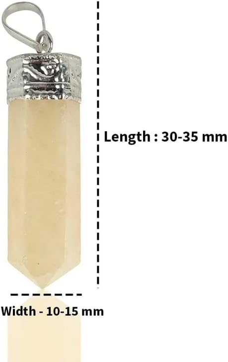 Aleafa Armlet Presents Citrine Pendant Natural Stone Pencil Pendants Reiki Gemstone Pendants for Unisex #Aport-0195