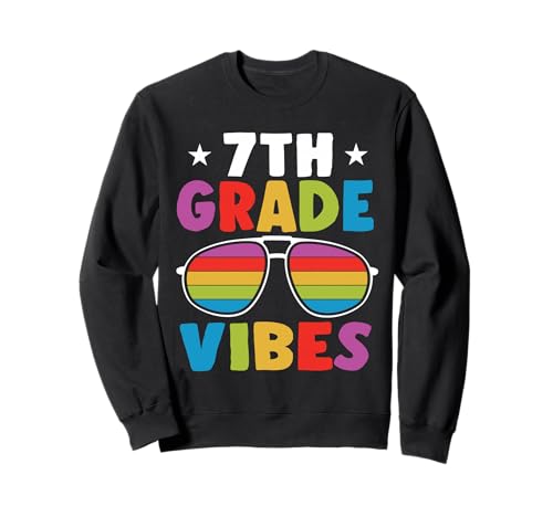 7th Grade Back to School Sunglasses Vibes Retro First Day Sweatshirt