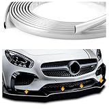 16.4Ft Cuttable Automotive Trim Strip,Anti-Scratch Car Door Trim Molding Car Exterior Accessories,Universal CCar Stickers Trim Strip for Hood,Window,Door,Bumper,Headlight (Silver)