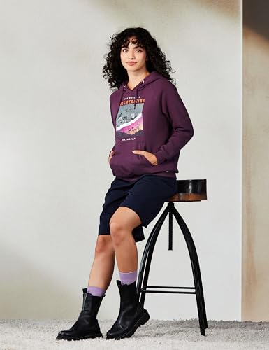 Image of Allen Solly Women Cotton Blend Hooded Neck Sweatshirt