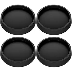Furniture Coasters,Piano Caster Cups,Furniture Leg Protectors 2.5 Inch Rubber Pads no Slip - for Hardwood Floors (4pcs Black)