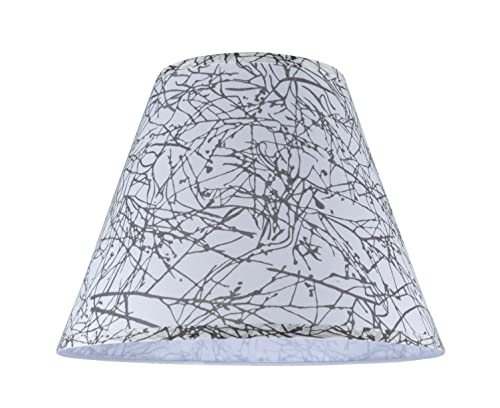 Aspen Creative 32286A Transitional Hardback Empire Shape Spider Construction Lamp Shade in Off-White with Tangled Twig Pattern, 14" wide (7" x 14" x 11")