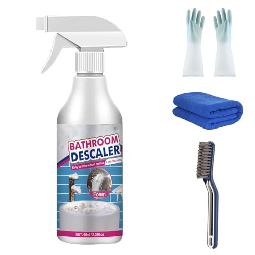 Bathroom Descaler Cleaner,Stubborn Stains Cleaner,Acssart Bathroom Descaler,Bathroom Descaler Foam Cleaner,Bathroom Foam Cleaner Spray,All Purpose Rinse Cleaning Foam for Bathroom (1PCS)