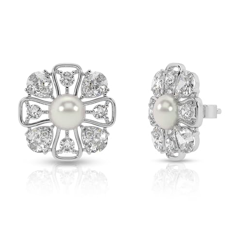 Image of 925 Sterling Silver Stud Earrings for Women | Cubic Zirconia Solitaire Ear Studs | Lightweight Hypoallergenic Anti-Tarnish Daily Wear Jewellery | Gift for Girls, Wife, Girlfriend, Mother, Sister | Birthday, Anniversary, Rakhi