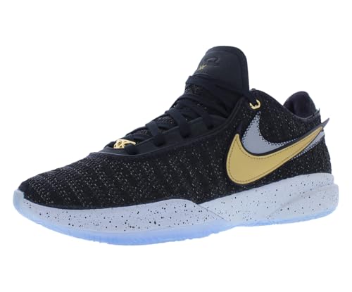 Nike Men's Lebron XX Black/Metallic Gold-White (DJ5423 003) - 10