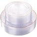 102 Pieces Rose Gold Disposable Plastic Plates, Premium Clear Wedding Party Plates with Dot Design Includes: 51 Dinner Plates 10.25" & 51 Dessert Plates 7.5"