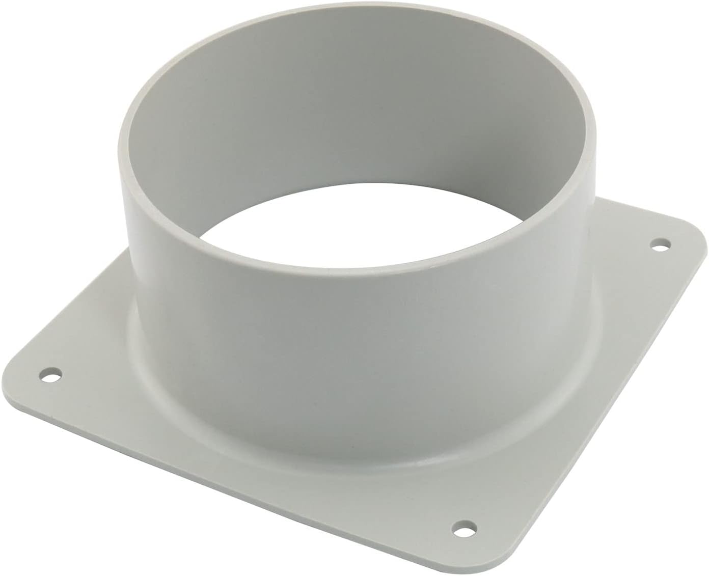 Dryer Vent Wall Plate Gray 4.5"/115mm ABS Plastic Air Duct Connector Flange Panel Duct Connector Flange Inlet Fitting for Ventilation Straight Pipe, Wall and Ceiling (Square to Round)