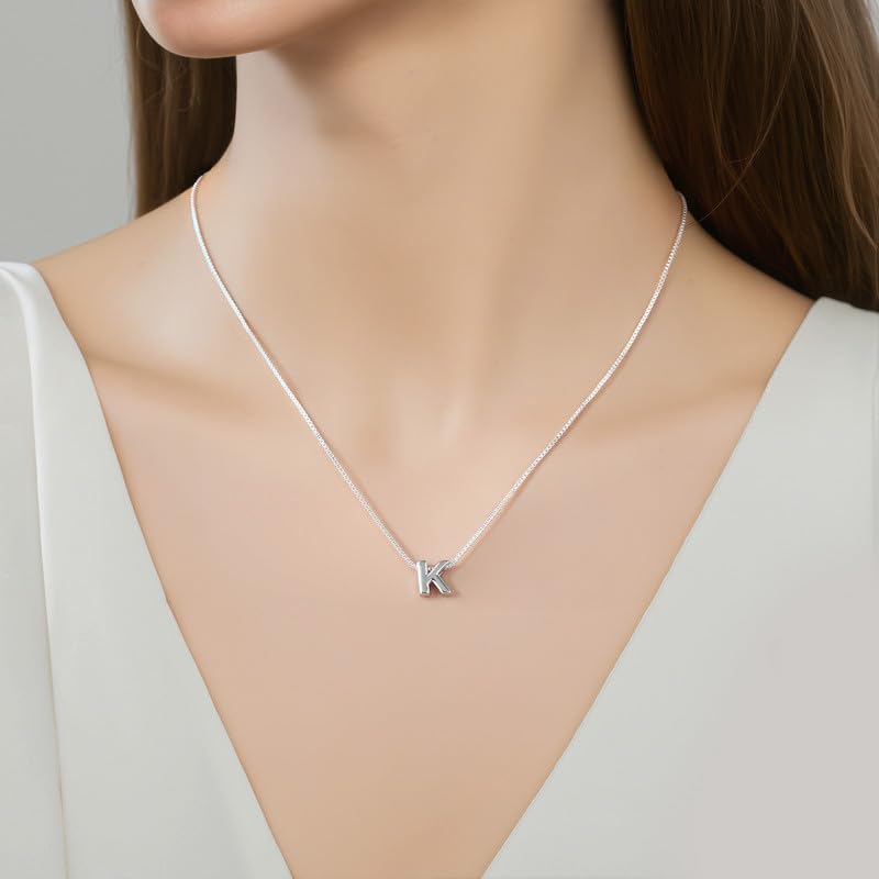 Initial-Necklaces B-Necklaces for Women|Men - Personalized Initial Letter A-Z & Heart Necklace Simple Letter Initial Pendant Necklace for Women|Men Jewelry Gifts3