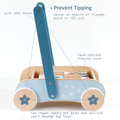 Pairpear U13038 Wooden Baby Walker, Baby Push Walker thumb #2
