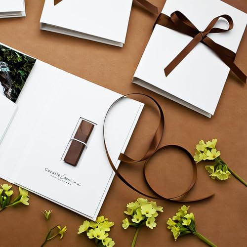 Image of Double Face Brown Satin Ribbon 1 /4 inch X 50 Yards Polyester Brown Ribbon for Gift Wrapping Very Suitable for Weddings Party Hair Bow Invitation Decorations and More