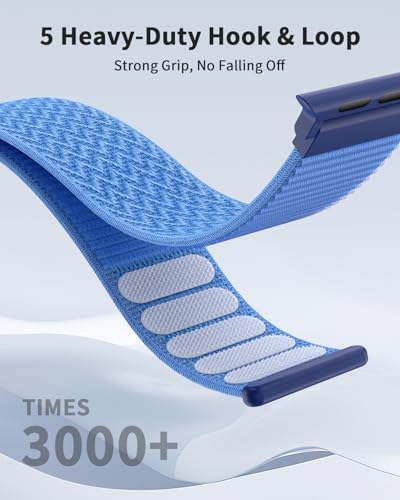 Nylon Sport Loop Band Compatible with Apple Watch Bands 38mm 40mm 41mm 42mm 44mm 45mm 46mm 49mm, Breathable Soft Band for iWatch 11 10 9 8 7 6 5 4 3 2 1 SE Ultra, Adjustable Wristband for Women Men — view 2