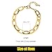 EclatPopu Adjustable Link Chain Bracelets - Large Chain Fashion Jewelry with Extender for Women - PJX
