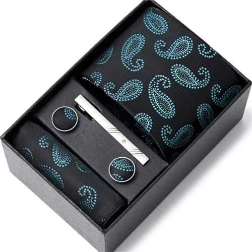 Corbata para hombre con caja de regalo y accesorios miniatura 1