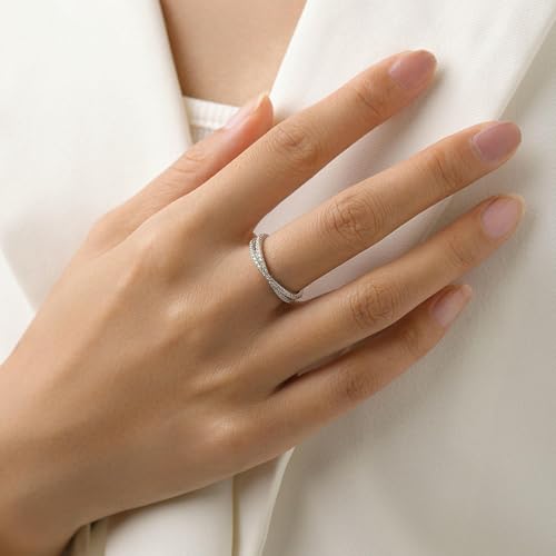 Anillo de diseño cruzado para oficina y cenas elegantes de noche 5