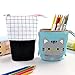 iSuperb Standing Pencil Pouch Pencil Case Cute Cat Telescopic with Zipper Canvas Kwaii Cartoon Pencil Bag Stationery Box for Kids Girls Boys School Supplies 7.5 x 4.9 x 3.0inch/4.1x 3.0inch
