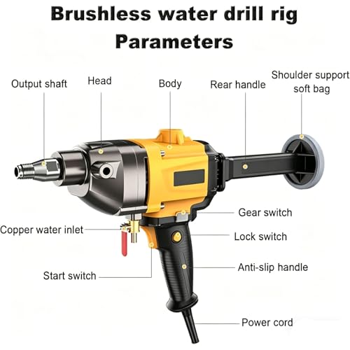 Perceuse murale 2000W pour percer la pierre dure sans poussière - 7