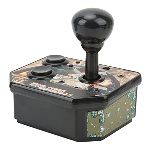 TOPINCN Doppelspieler-Joystick, Schwarzes ABS-Metallmaterial, Konsole, Verschiedene Klassische Spiele, PC-Plug-Play-Videospiel-Joystick Cover