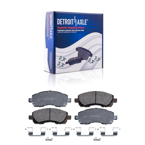 Image of Detroit Axle - Brake Pads for 1997-1999 Subaru Legacy Front and Rear Premium Ceramic Brake Pads with Hardware Replacement