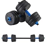 Adjustable Weights Dumbbells Set, 10/20/30/40/50KG Free Weights Set with Connecting Rod, 2 in 1...
