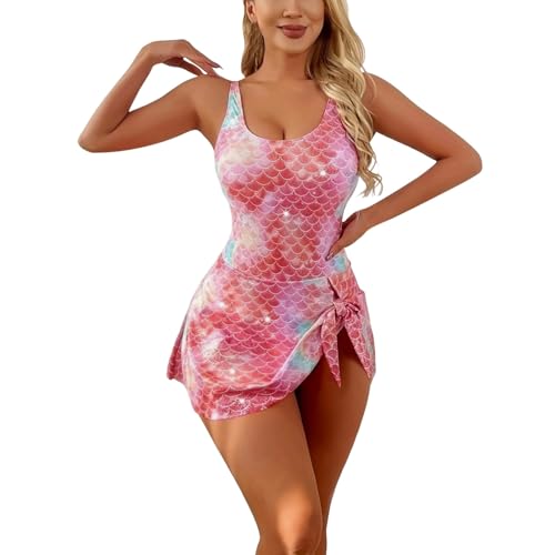 Monokini de escamas con diseño moldeador de cuello en V profundo 6