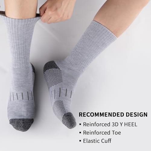 Heatuff Men’s 6 Pairs Crew Athletic Work Socks Performance Cushion Moisture Wicking Socks4