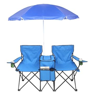 folding camp chair with umbrella