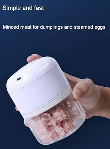 Portable Vegetable Chopper 250Ml, Wireless Mini Chopper For Kitchen, Garlic Mincer Food Processor For Chopping And Slicing Onion Ginger Veggies Spice Baby Food, Usb Rechargeable #TOP3