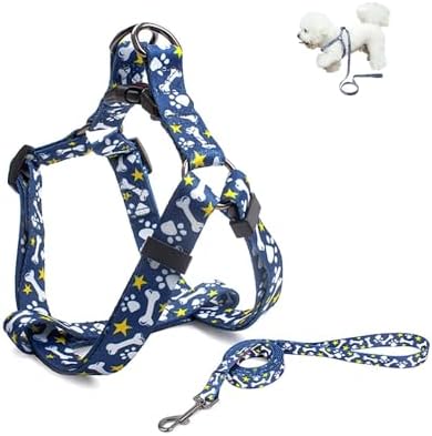 Dog Leash Adjustable No Pull, Pet Leash Adjustable, Easy Walk Harness Suitable for Small, Medium, Large Dogs, Puppy Harness Dog Collars, Harnesses & Leashes for Hiking, Training, Walking (Blue, XS)