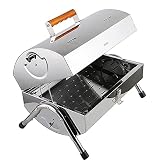 Portable Charcoal Grill, Mini Small BBQ Grill with Two Side Handles and Vent, Compact & Easy Portabi