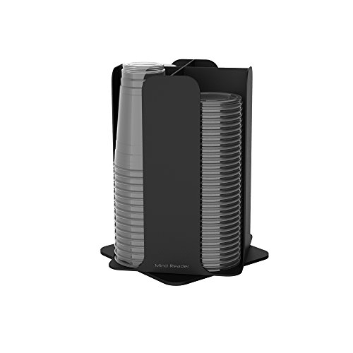 Mind Reader Cdcom-Blk Cup And Lid Organizer And Breakroom And Coffee Condiment Organizer, 15 Compartment, Black #TOP7