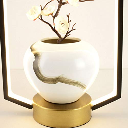 Lampe de bureau en céramique au design zen chinois moderne pour une chambre élégante