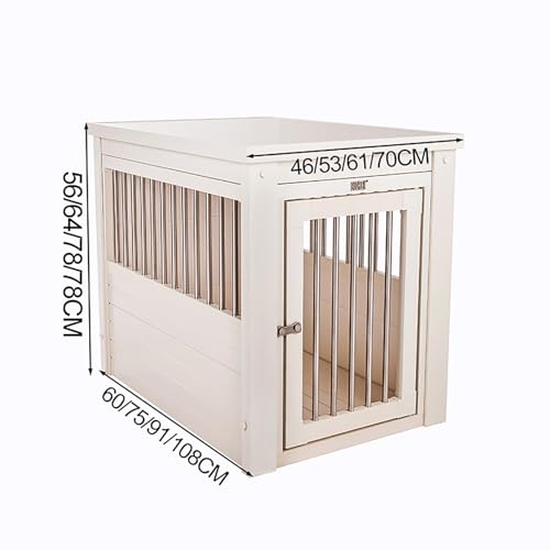 Dekorativer Haustierhaus Beistelltisch Holz Hundekäfig Zwinger Möbel für Kleine Mittlere Hunde Kaufest Indoor Hundehütte