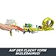 Hot Wheels Power Verfolgungsjagd Monster Trucks Trackset mit 2 Spielzeugtrucks: extragroßer Skelesaurus und 1 Bone Shaker im Maßstab 1:64, Race & Chase Challenge mit 2 zerdrückten Autos, HYT07