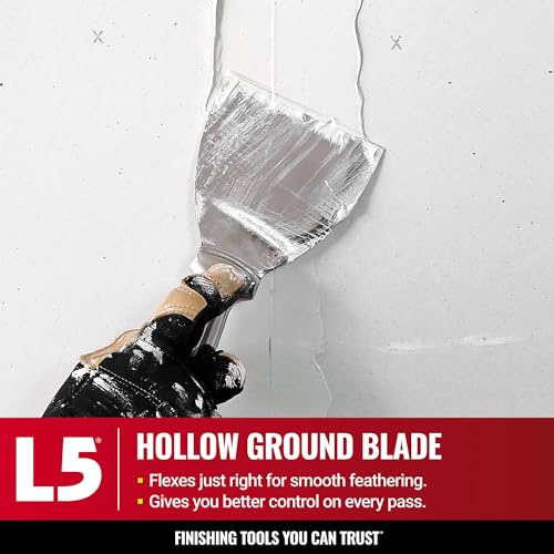 4" All Stainless Steel Joint Knife - LEVEL5 | Professional Grade Putty Blade, Premium Polished All-Metal, Precision Ground Edge, Ergonomic, Corrosion Resistant | 5-404
