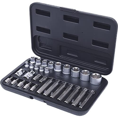 KS Tools 911.4301-2 Coffret de douilles et d'embouts 14 Torx percé 30 mm et 75 mm 30 pièces