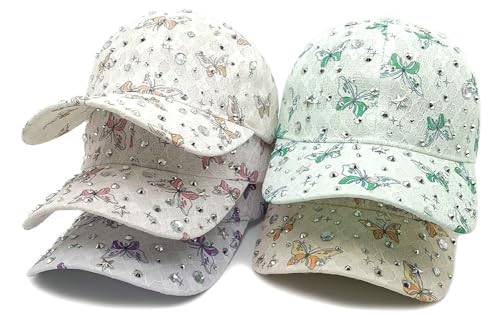Gorra de béisbol mujer con encaje y mariposas miniatura 2