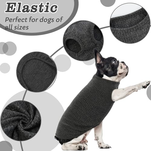 Hjumarayan Hundepullover Mittelgroße Hunde - Hundeshirt Dünn Hunde Pullover Sonnenschutz Tshirt Elastisch Hundepulli Gestreifte Shirt Pullis für Dackel Französische Bulldogge (Schwarz M)