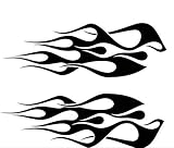 Wild Dingos LLC - ST1 Winglets - Flame Decal Kit Multi-Color Golf Cart UTV RC ATV Mower Motorcycle Tank (D - XLarge, DG24-070 Black)