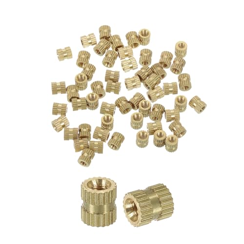 QUARKZMAN 100Pcs Écrous À Encoches M3x6x5.3mm, Laiton En Forme De I À Double Passage Pour Pièces D'impression 3D Pour Pièces D'impression Et Automobiles
