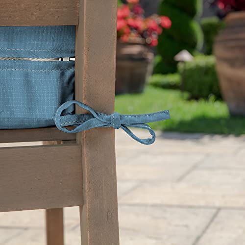 Arden Outdoor Deep Seat Cushion Set, 24 in x 24 in, Weather-Proof, Rain-Proof, Fade Resistant Patio Cushion for Chair, Sofa, and Couch French Blue Linen Stripe by Arden Selections - Image 7