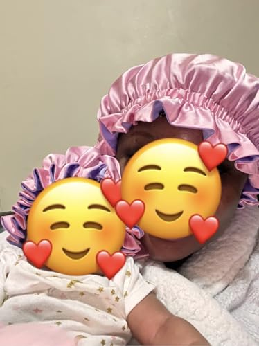 Image of AKISS Baby Infant Newborn Toddler Satin Silk Hair Bonnet for Baby Girl Boy Sleeping Kids Cap Hat