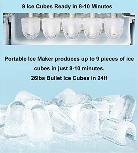 Eismaschine, Theken-Eiswürfelbereiter 15 kg EIS / 24 Std. Eisbereit / 8 Min. Abnehmbarer Korb Eisschaufel Leise Einfache… – Bild 4