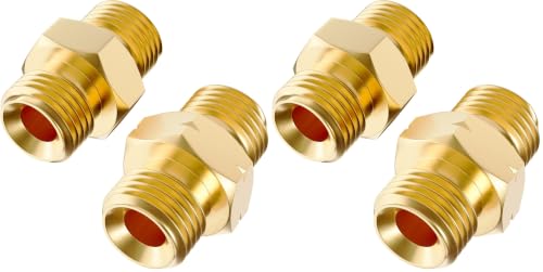 Image of Hromee Welding Hose Coupler Adapter Set 3 /16 inch and 1 /4'' fitting 9 /16 inch-18 LH&RH for Oxygen Acetylene Twin Hose (Pack of 2)