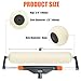 PinStone 18 Inch Lambswool Paint Roller Covers, 3pcs 3/4