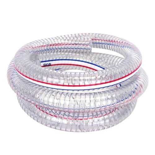 flexiable rubber Steel Pipe PVC Wire Oil Plastic Transparent Hose Water Pump Flexible Tube 1 Meter drain elastic (Size : 1 Meter, Color : 10x15mm)