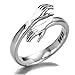 Helen de Lete Komm zu meinem Arm Umarmung 925 Sterling Silber offenen Ring