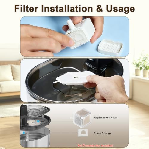 MJYNITE 8PK Cat Water Filter for PTM-643 Fountain by MJYNITE - Used condition - Image 6