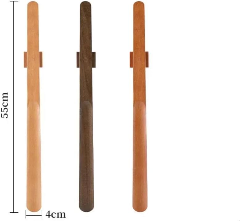 Omana Wooden Shoe Horn Long Handle for Seniors – 2 & 3 Pack (30, 55, 70cm), Magnetic Base, Easy Slip-On Aid