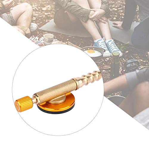 BOROCO Camping Gas Pipe Valve,Brass Gas Refill Adapter Safety Stove Burners Switching Valve for Outdoor Camping (Yellow)